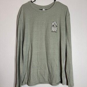 Duck Co. Surf Tour Long Sleeve Graphic Tee Malibu California Skull L